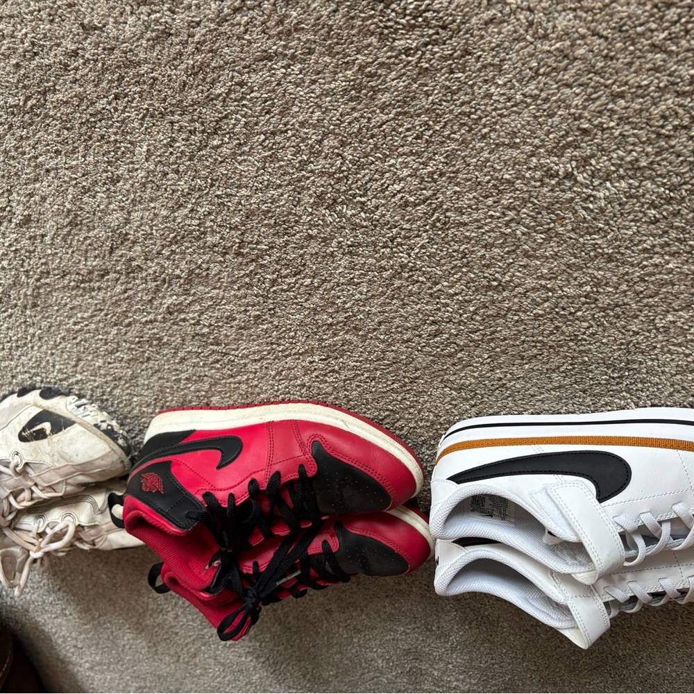 Nike Red and Black Sneakers Trio